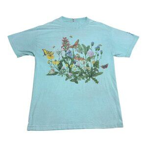 AAA Sarah P. Duke‎ Gardens Flower Butterfly Bees Stained Shirt Adult Large